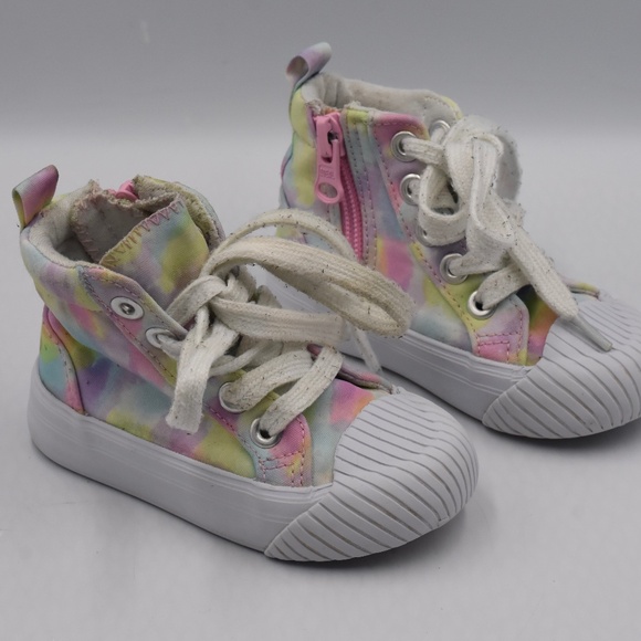 Toddler Girls' Shane Tie-Dye Lace-Up Zipper Sneakers - Cat & Jack - SIZE 5 - Picture 1 of 8